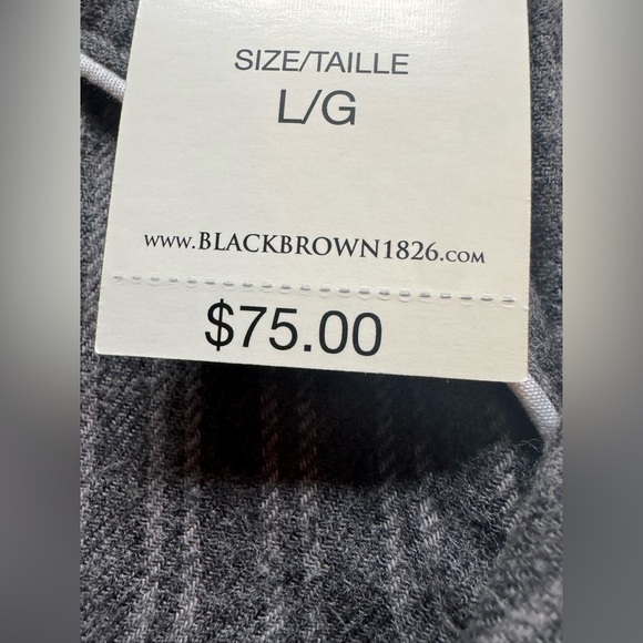 Black Brown 1826 Men's Gray Pinstripe cotton Lounge Set - Picture 3 of 8